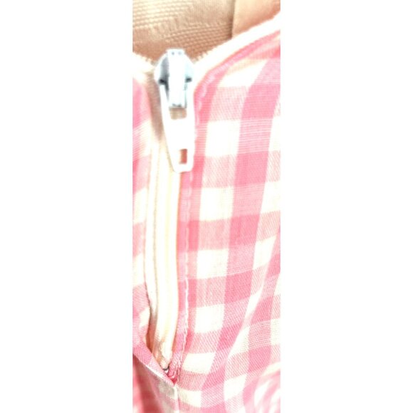 Cynnie Sweet Things Dress Sz S Pink White Gingham Prairie Maxi Cotton Honolulu - Picture 5 of 7